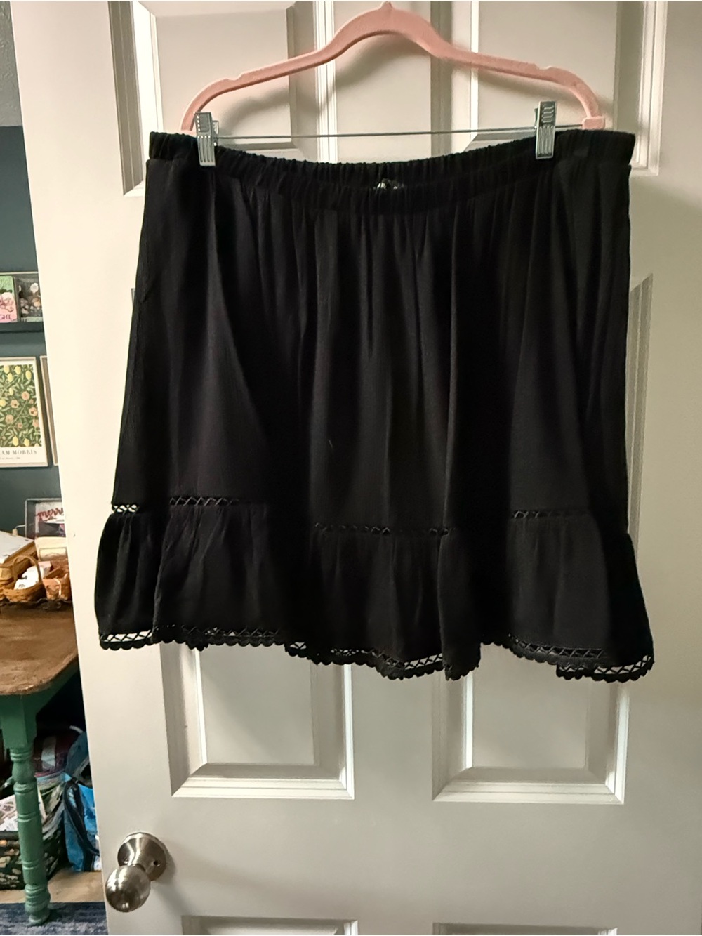 torrid Black Tiered Hem Ruffle Skirt